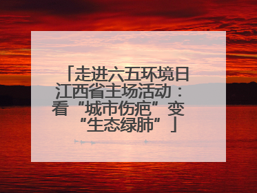 走进六五环境日江西省主场活动：看“城市伤疤”变“生态绿肺”